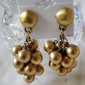 Faux Gold Pearls  Pierced